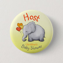 Cute Balloons Elephant Baby Shower Host