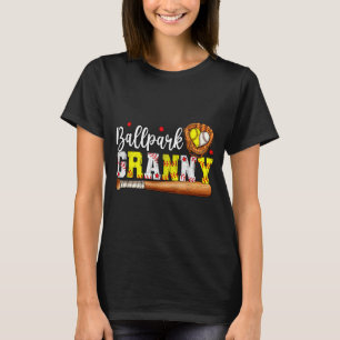 Cute Ballpark Granny Softball Granny Baseball T-Shirt