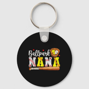 Cute Ballpark Nana Softball Nana Baseball Nana Keychain