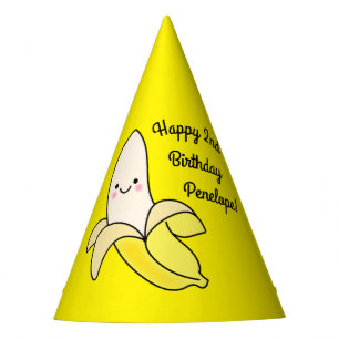 Cute Banana Kids Birthday Kawaii Party Hat