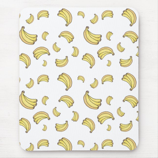 Cute Banana Pattern | Hand Drawn Banana Aesthetic  Mouse Pad (Front)