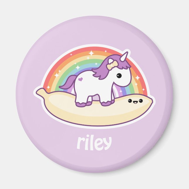 Cute Banana Unicorn Magnet (Front)