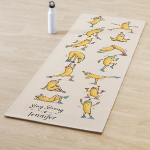 Cute Banana Yoga & Fitness Personalized Exercise  Mat