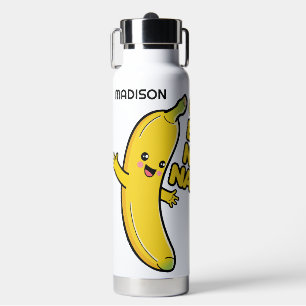 Cute Bananas custom name Water Bottle