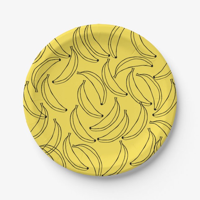 Cute Bananas Paper Plates (Front)
