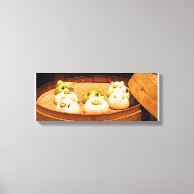 Cute bao buns canvas print (Front)