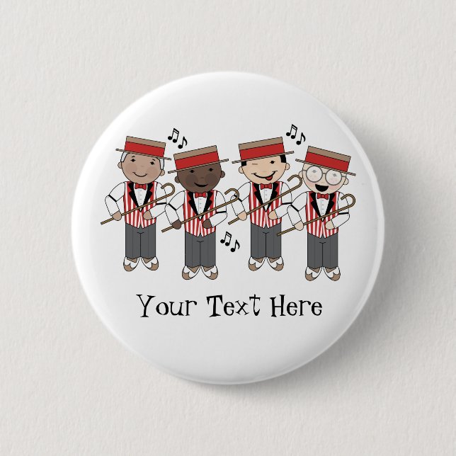 Cute Barbershop Quartet Gift 2 Inch Round Button (Front)