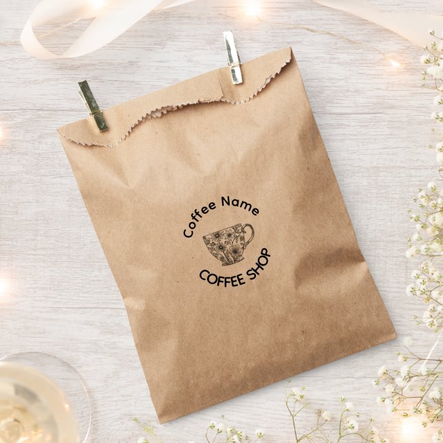 Cute Barista Obsessive Coffee café Favour Bag (Clipped)