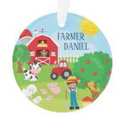 Cute Barnyard Animals, Farmer, Tractor Christmas
