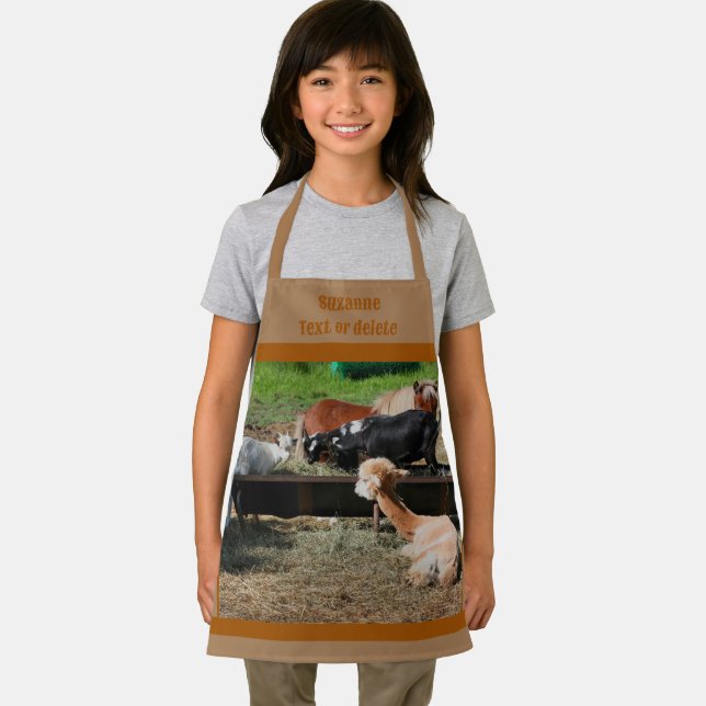 Cute Barnyard Farm Animal Breakfast Personalized Apron (Insitu)