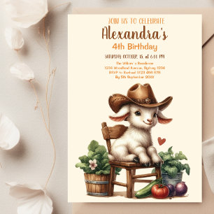 Cute Barnyard Farm Birthday Invitation