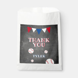 Cute Baseball Chalkboard Kids Birthday Thank you Favour Bag