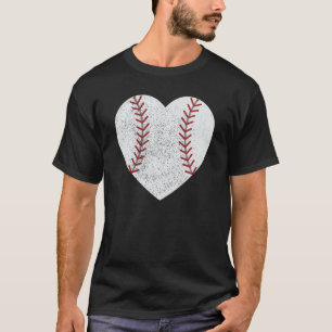 Cute Baseball Heart For Baseball Player Coach Mom T-Shirt
