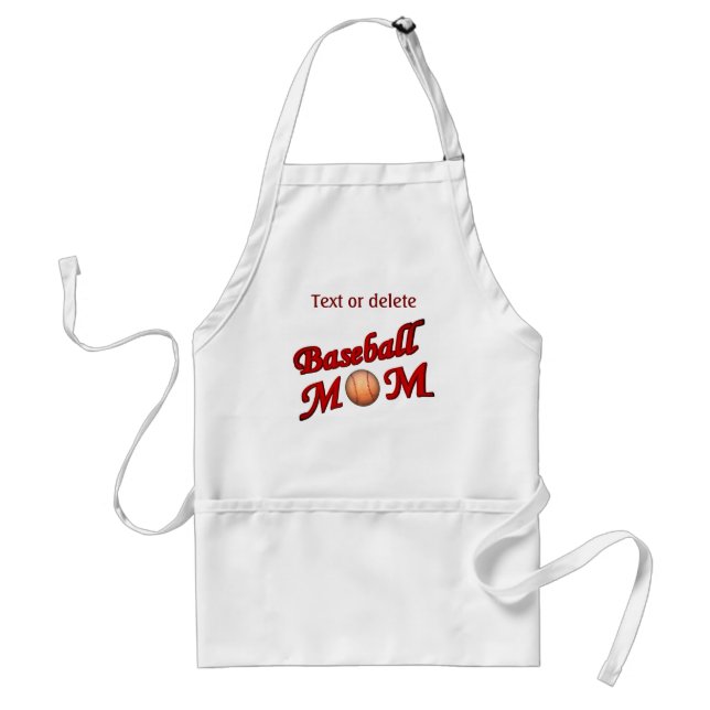 Cute Baseball Mom Design Standard Apron (Front)