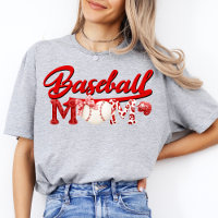 Cute Baseball Mom Game Day Modern Cheer Mother 