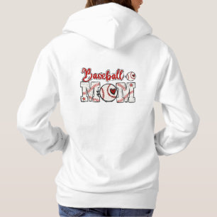 Cute Baseball Mom Personalized Hoodie