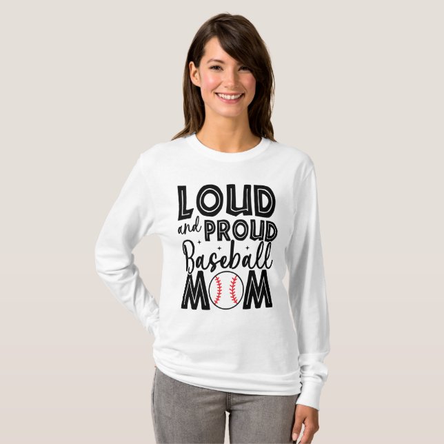 Cute Baseball Mom T-Shirt (Front Full)
