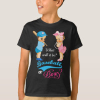 Cute Baseball or Bows Gender Reveal