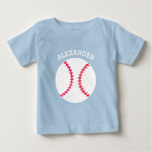 Cute Baseball Softball Personalized Baby Sports T-Shirt