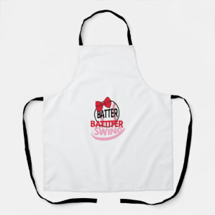 Cute Baseball-Themed "Batter Batter Swing" Design Apron