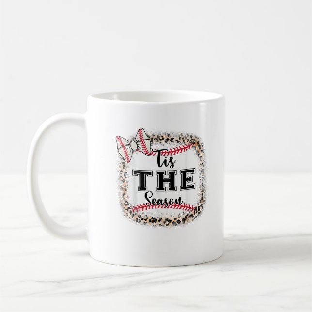 Cute Baseball Tis The Season Mom Sister Toddler Gi Coffee Mug (Left)