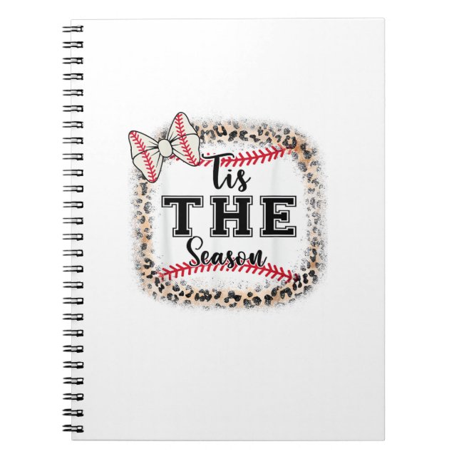 Cute Baseball Tis The Season Mom Sister Toddler Gi Notebook (Front)