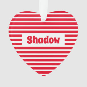 Cute Basic Red and White Stripes Nom personnalisé 