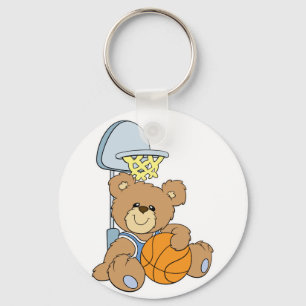 Cute Basketball Bear Keychain