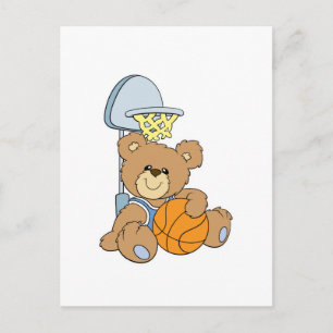 Cute Basketball Bear Postcard