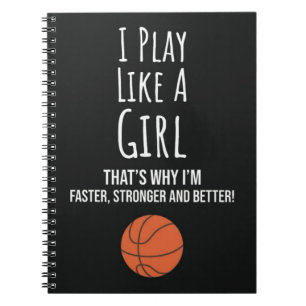 Cute Basketball Gifts For Girls Girly For Kids  Notebook
