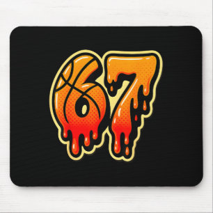 Cute Basketball Ice Cream Drip 67 Mouse Pad