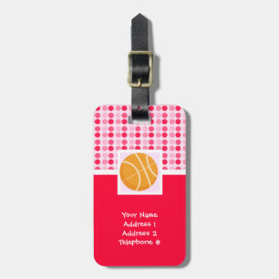Cute Basketball Luggage Tag