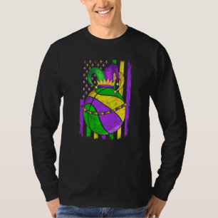 Cute Basketball Mardi Gras Hat Party  Festival App T-Shirt