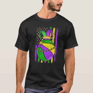 Cute Basketball Mardi Gras Hat Party  Festival App T-Shirt
