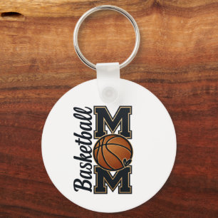 Cute Basketball Mom Game Day Sports Gift Keychain