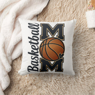 Cute Basketball Mom Game Day Sports Gift Throw Pillow