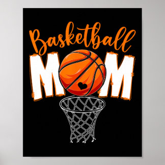 Cute Basketball Mom Mama Mother's Day From Son Dau Poster