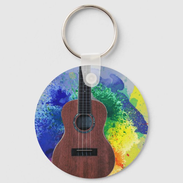 Cute Bass Guitar Keychain (Front)