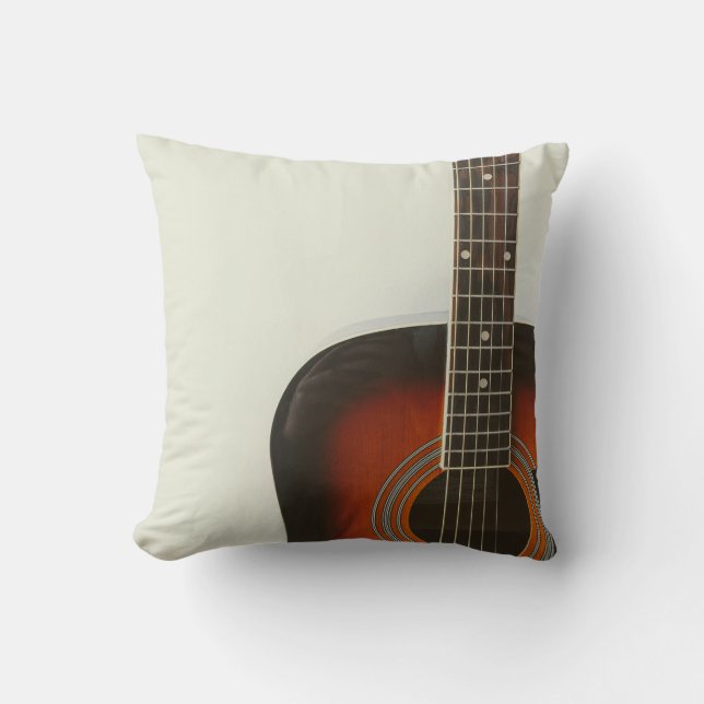 Cute Bass Guitar Throw Pillow (Front)