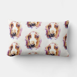 Cute Basset Hound Dog Face Cushion