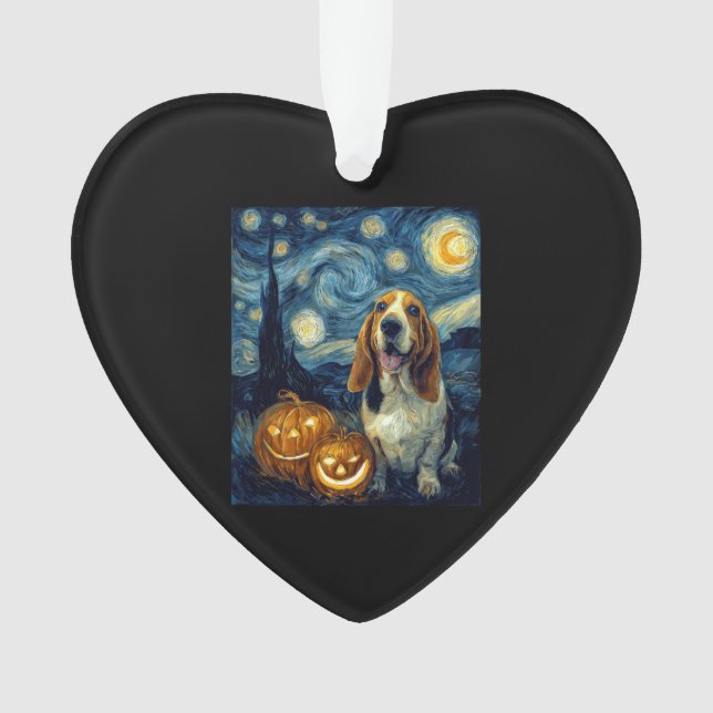 Cute Basset Hound Dog Halloween Jack O Lantern Pum (devant)