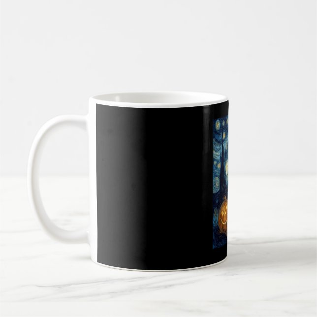 Cute Basset Hound Dog Halloween Jack O Lantern Pum Coffee Mug (Left)