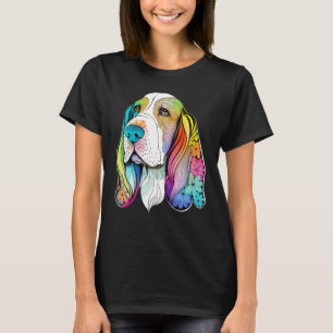Cute Basset Hound Dog on Basset Hound T-Shirt