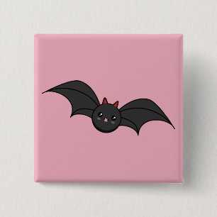 Cute Bat 2 Inch Square Button