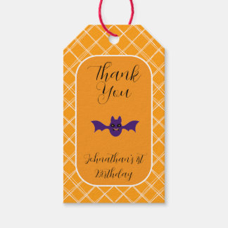 Cute Bat Halloween Birthday Party Favour Tags