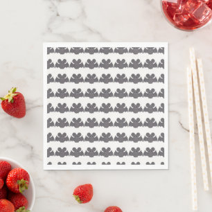 Cute Bat Halloween Spooky Pattern Napkin