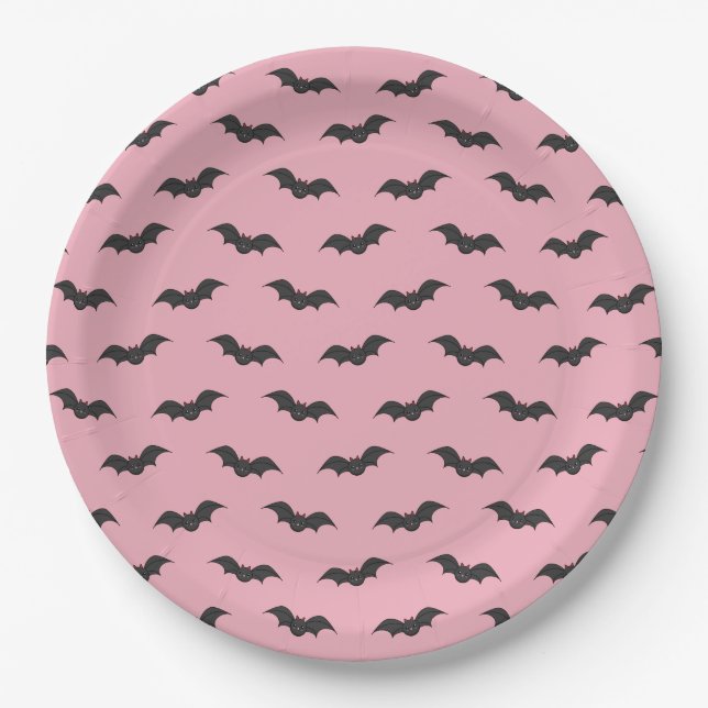 Cute Bat Paper Plate (Front)