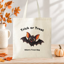 Cute Bat Trick or Treat Personalized