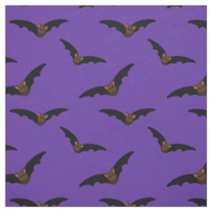 cute bats - pattern on purple fabric