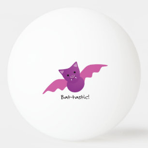 Cute Battastic Pink Bat Ping Pong Ball